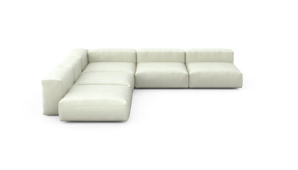 Preset five module corner sofa - herringbone - beige - 346cm x 346cm