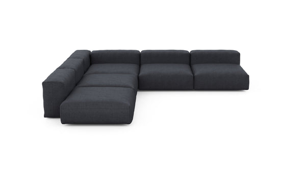 Preset five module corner sofa - herringbone - dark grey - 346cm x 346cm