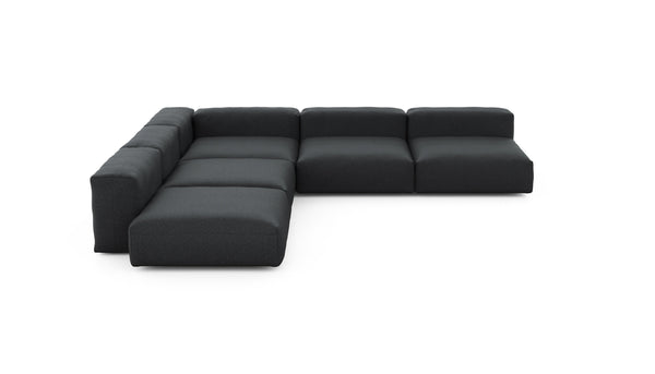 Preset five module corner sofa - linen - anthracite - 346cm x 346cm