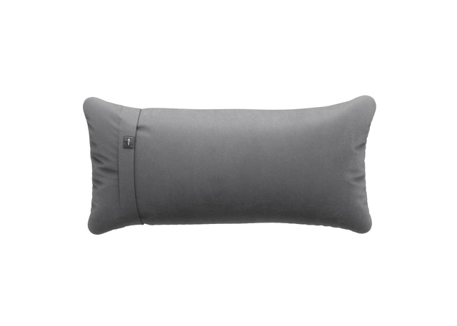 pillow - leather - dark grey - 60cm x 30cm