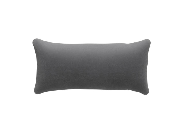 pillow - leather - dark grey - 60cm x 30cm