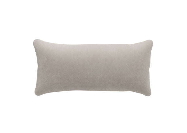 pillow - leather - light grey - 60cm x 30cm