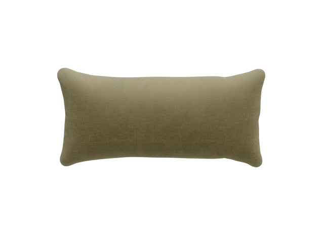 pillow - leather - olive - 60cm x 30cm