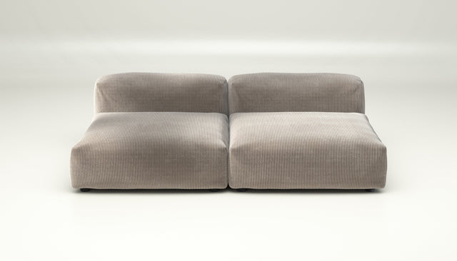 vetsak | Sofa Set 01 Large - cord velour - platinum | Modulaire Sofa | 3.5 Zits