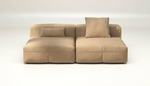 vetsak | Sofa Set 01 Large - leather - beige | Modulaire Sofa | 3.5 Zits