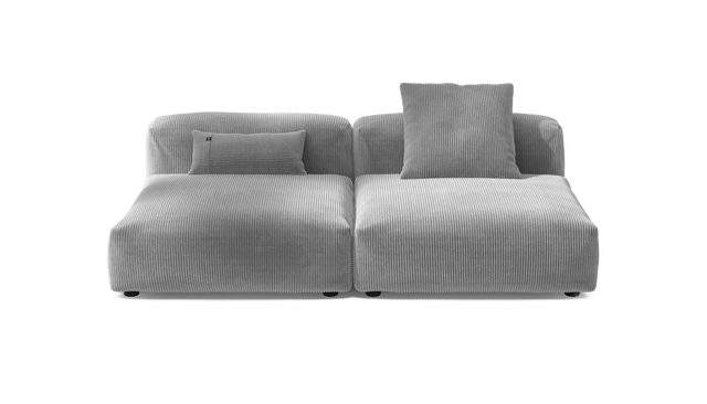 vetsak | Sofa Set 01 Large - Cord Velour - Light Grey | Modulaire Sofa | 3.5 Zits