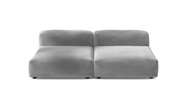vetsak | Sofa Set 01 Large - Cord Velour - Light Grey | Modulaire Sofa | 3.5 Zits