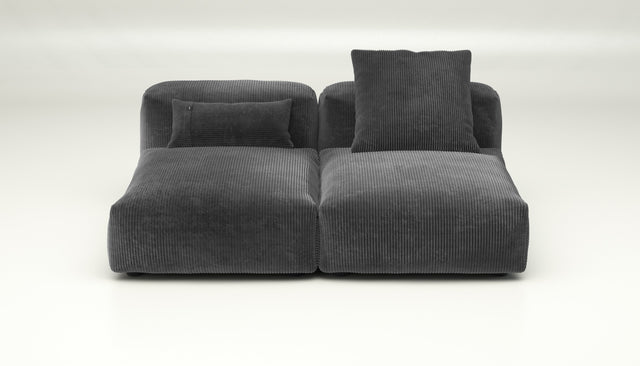 vetsak | Sofa Set 01 Medium - cord velour - dark grey | Modulaire Sofa | 2.5 Zits