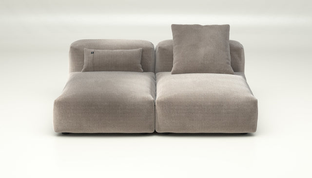 vetsak | Sofa Set 01 Medium - cord velour - platinum | Modulaire Sofa | 2.5 Zits