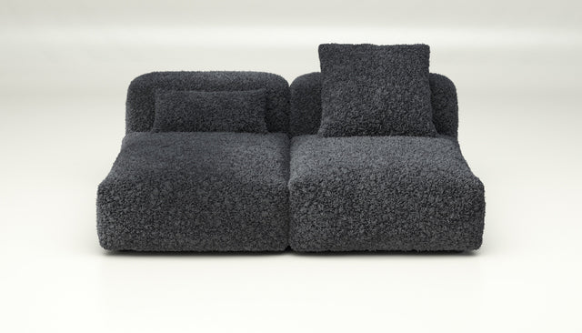 vetsak | Sofa Set 01 Medium - doodle - dark grey | Modulaire Sofa | 2.5 Zits