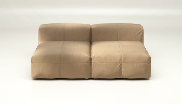 vetsak | Sofa Set 01 Medium - leather - beige | Modulaire Sofa | 2.5 Zits