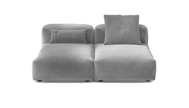 vetsak | Sofa Set 01 Medium - Cord Velour - Light Grey | Modulaire Sofa | 2.5 Zits