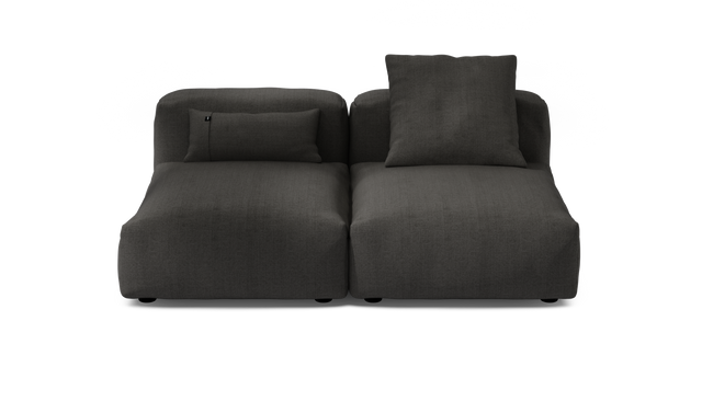vetsak | Sofa Set 01 Medium - Herringbone - Dark Grey | Modular Sofa | 2.5 Seater