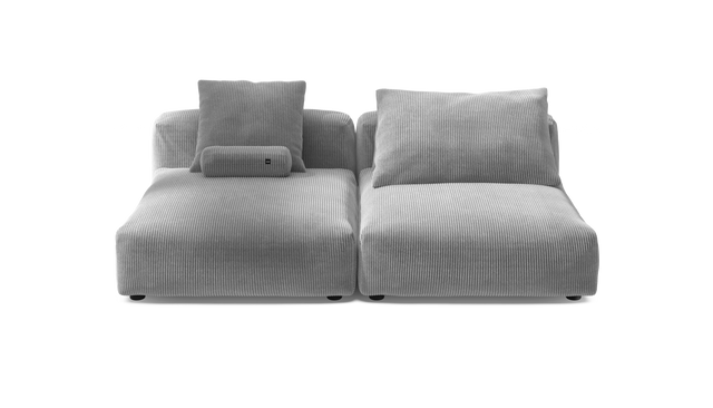 vetsak | Sofa Set 01 XLarge - Cord Velour - Light Grey | Modulaire Sofa | 3.5 Zits
