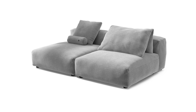 vetsak | Sofa Set 01 XLarge - Cord Velour - Light Grey | Modulaire Sofa | 3.5 Zits
