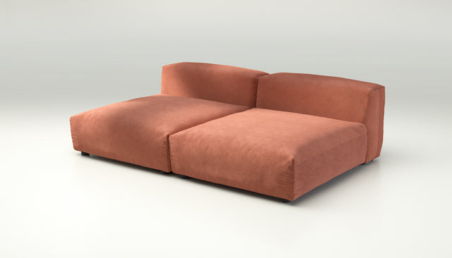 vetsak | Sofa Set 01 XLarge - velvet - peach | Modular Sofa | 3.5 Seater