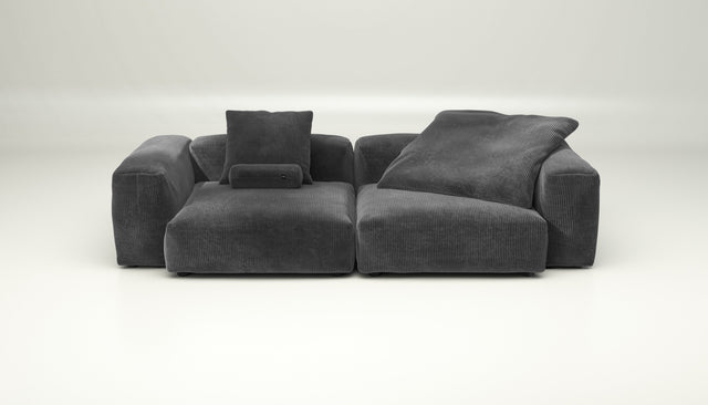 vetsak | Sofa Set 02 Large - cord velour - dark grey | Modulaire Sofa | 3.5 Zits | Big Sofa