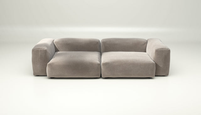 vetsak | Sofa Set 02 Large - cord velour - platinum | Modulaire Sofa | 3.5 Zits | Big Sofa