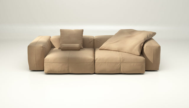 vetsak | Sofa Set 02 Large - leather - beige | Modulaire Sofa | 3.5 Zits | Big Sofa