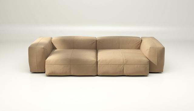vetsak | Sofa Set 02 Large - leather - beige | Modulaire Sofa | 3.5 Zits | Big Sofa