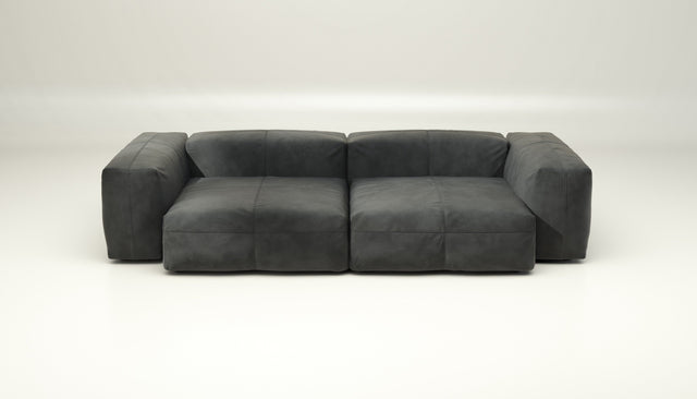 vetsak | Sofa Set 02 Large - leather - dark grey | Modulaire Sofa | 3.5 Zits | Big Sofa