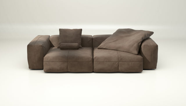 vetsak | Sofa Set 02 Large - leather - cacao | Modulaire Sofa | 3.5 Zits | Big Sofa