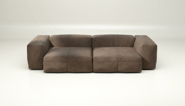 vetsak | Sofa Set 02 Large - leather - cacao | Modulaire Sofa | 3.5 Zits | Big Sofa