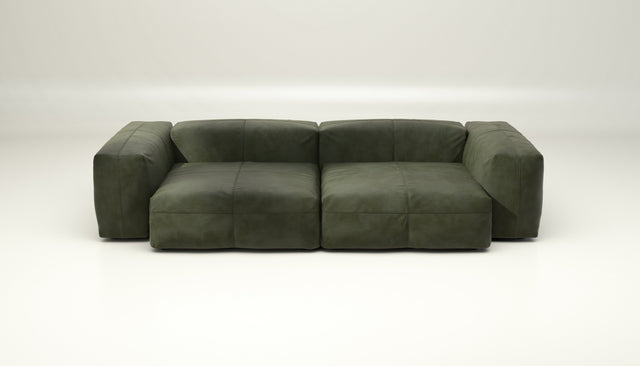 vetsak | Sofa Set 02 Large - leather - olive | Modulaire Sofa | 3.5 Zits | Big Sofa
