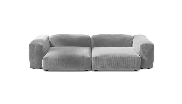 vetsak | Sofa Set 02 Large - Cord Velour - Light Grey | Modulaire Sofa | 3.5 Zits | Big Sofa