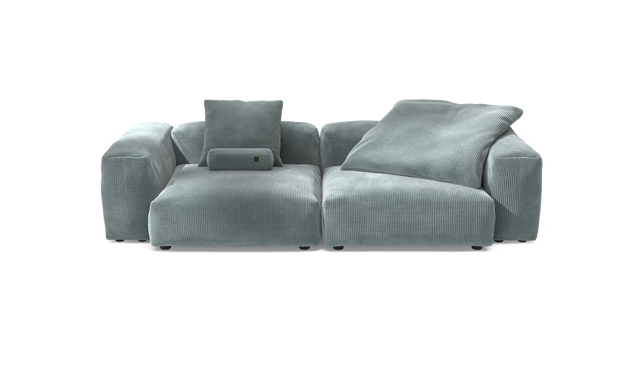 vetsak | Sofa Set 02 Large - Cord Velour - Mint | Modulaire Sofa | 3.5 Zits | Big Sofa