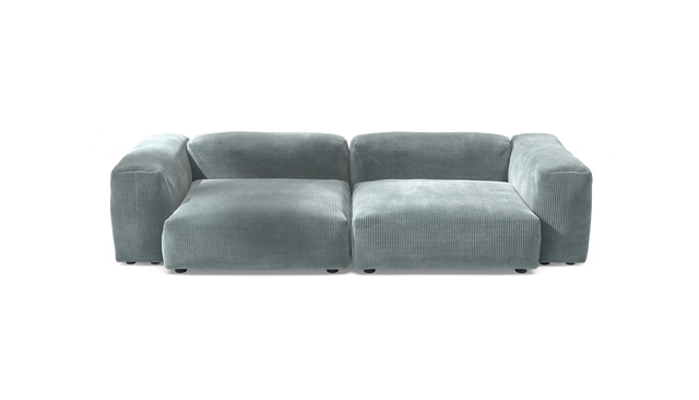 vetsak | Sofa Set 02 Large - Cord Velour - Mint | Modulaire Sofa | 3.5 Zits | Big Sofa