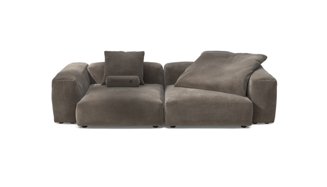 vetsak | Sofa Set 02 Large - Cord Velour - Mocha | Modulaire Sofa | 3.5 Zits | Big Sofa