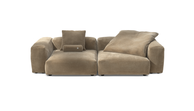 vetsak | Sofa Set 02 Large - Cord Velour - Sand | Modulaire Sofa | 3.5 Zits | Big Sofa