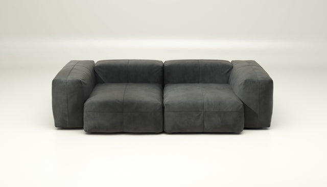 vetsak | Sofa Set 02 Medium - leather - dark grey | Modulaire Sofa | 2.5 Zits | Big Sofa