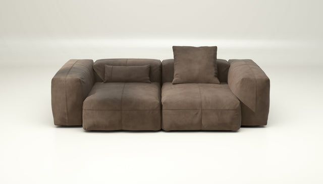 vetsak | Sofa Set 02 Medium - leather - cacao | Modulaire Sofa | 2.5 Zits | Big Sofa