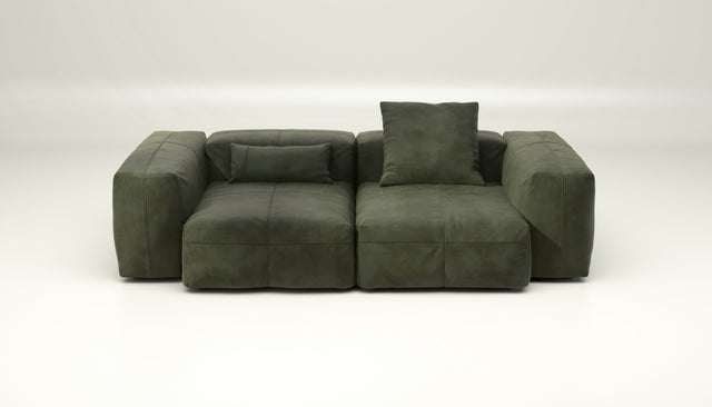 vetsak | Sofa Set 02 Medium - leather - olive | Modulaire Sofa | 2.5 Zits | Big Sofa