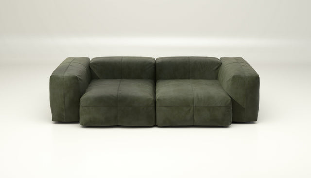 vetsak | Sofa Set 02 Medium - leather - olive | Modulaire Sofa | 2.5 Zits | Big Sofa