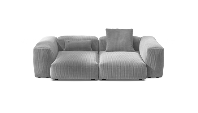 vetsak | Sofa Set 02 Medium - Cord Velour - Light Grey | Modulaire Sofa | 2.5 Zits | Big Sofa