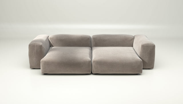 vetsak | Sofa Set 02 XLarge - cord velour - platinum | Modulaire Sofa | 3.5 Zits | Big Sofa