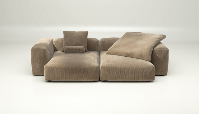 vetsak | Sofa Set 02 XLarge - cord velour - sand | Modulaire Sofa | 3.5 Zits | Big Sofa