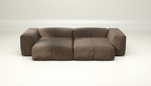 vetsak | Sofa Set 02 XLarge - leather - cacao | Modulaire Sofa | 3.5 Zits | Big Sofa