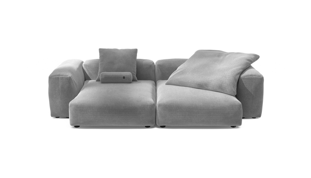 vetsak | Sofa Set 02 XLarge - Cord Velour - Light Grey | Modulaire Sofa | 3.5 Zits | Big Sofa
