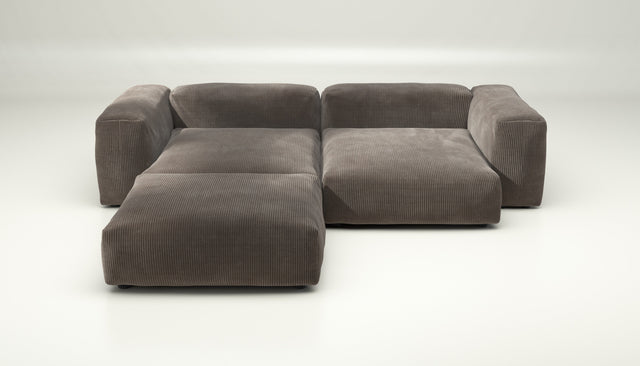 vetsak | Sofa Set 03 - cord velour - mocha | Modulaire Sofa | 3.5 Zits | Big Sofa | Hoeksofa