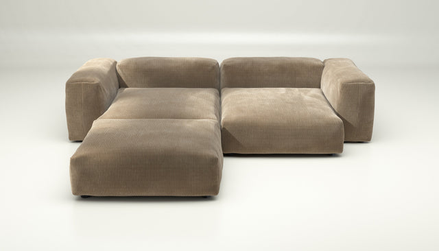 vetsak | Sofa Set 03 - cord velour - sand | Modulaire Sofa | 3.5 Zits | Big Sofa | Hoeksofa