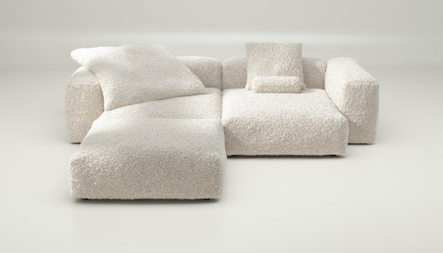 vetsak | Sofa Set 03 - doodle - creme | Modular Sofa | 3.5 Seater | Big Sofa | Corner Sofa