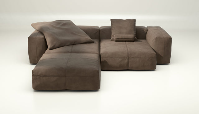 vetsak | Sofa Set 03 - leather - cacao | Modulaire Sofa | 3.5 Zits | Big Sofa | Hoeksofa