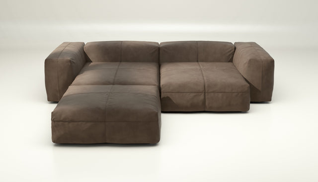 vetsak | Sofa Set 03 - leather - cacao | Modulaire Sofa | 3.5 Zits | Big Sofa | Hoeksofa