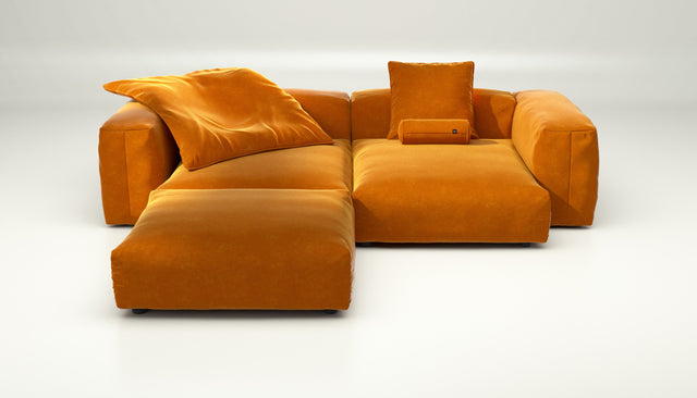 vetsak | Sofa Set 03 - suave - orange blaze | Modulaire Sofa | 3.5 Zits | Big Sofa | Hoeksofa