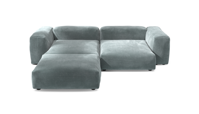vetsak | Sofa Set 03 - Cord Velour - Mint | Modulaire Sofa | 3.5 Zits | Big Sofa | Hoeksofa
