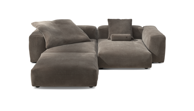 vetsak | Sofa Set 03 - Cord Velour - Mocha | Modulaire Sofa | 3.5 Zits | Big Sofa | Hoeksofa
